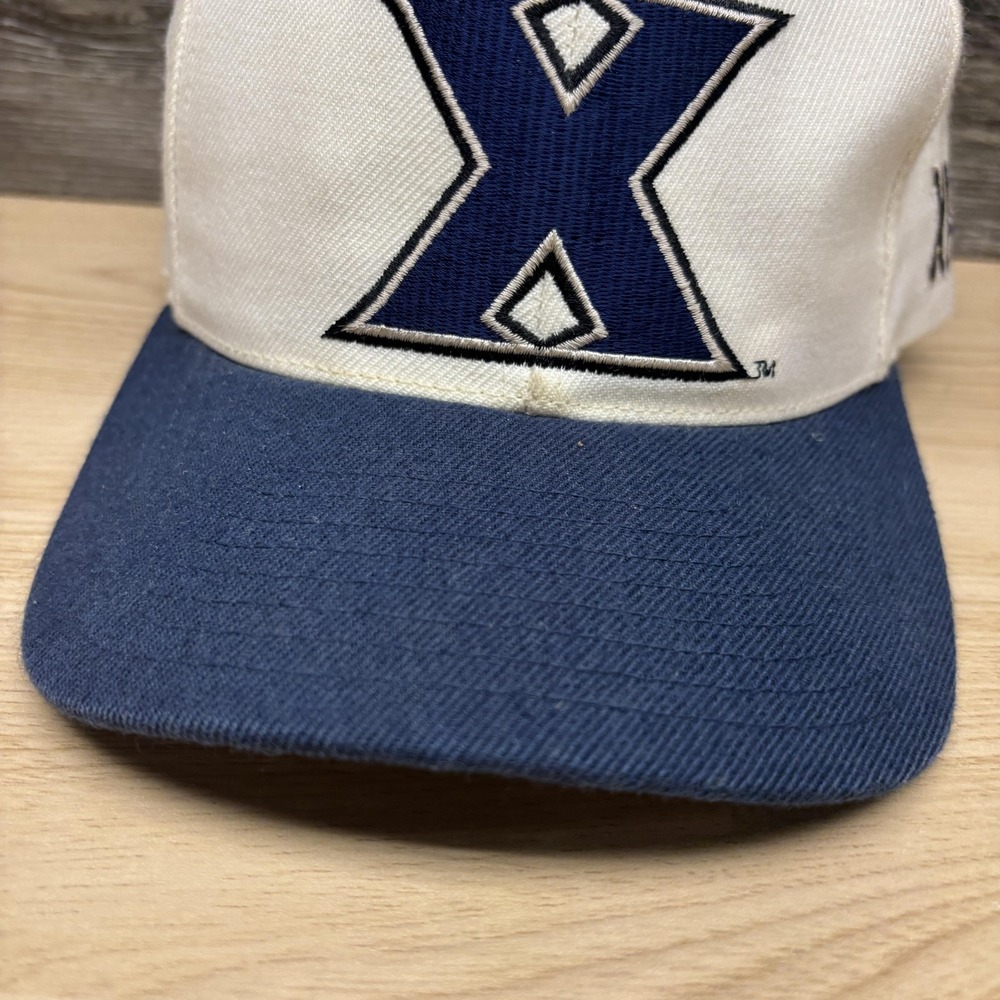 Xavier Musketeers Hat Cap Snap Back One Size Mens Navy NCAA Basketball Reebok - Picture 4 of 12